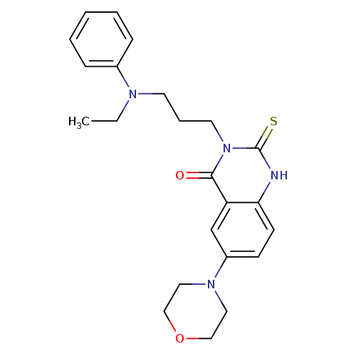 3-{3-[ethyl(phenyl)amino]propyl}-6-(morpholin-4-yl)-2-sulfanylidene-1,2,3,4-tetrahydroquinazolin-4-one