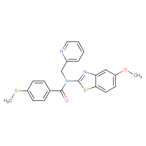 N-(5-methoxy-1,3-benzothiazol-2-yl)-4-(methylsulfanyl)-N-[(pyridin-2-yl)methyl]benzamide