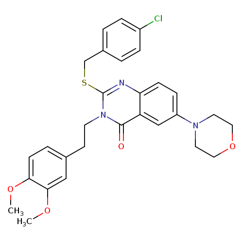 2-{[(4-chlorophenyl)methyl]sulfanyl}-3-[2-(3,4-dimethoxyphenyl)ethyl]-6-(morpholin-4-yl)-3,4-dihydroquinazolin-4-one