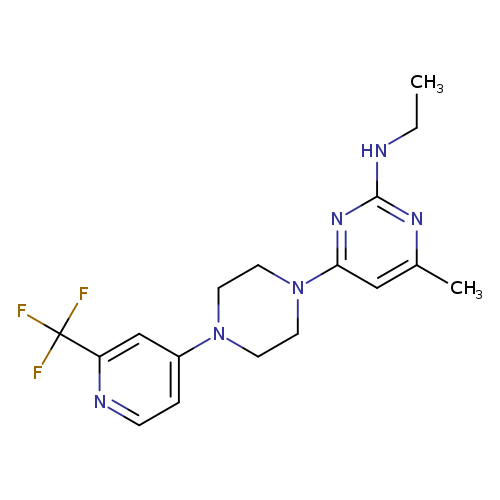 N-ethyl-4-methyl-6-{4-[2-(trifluoromethyl)pyridin-4-yl]piperazin-1-yl}pyrimidin-2-amine