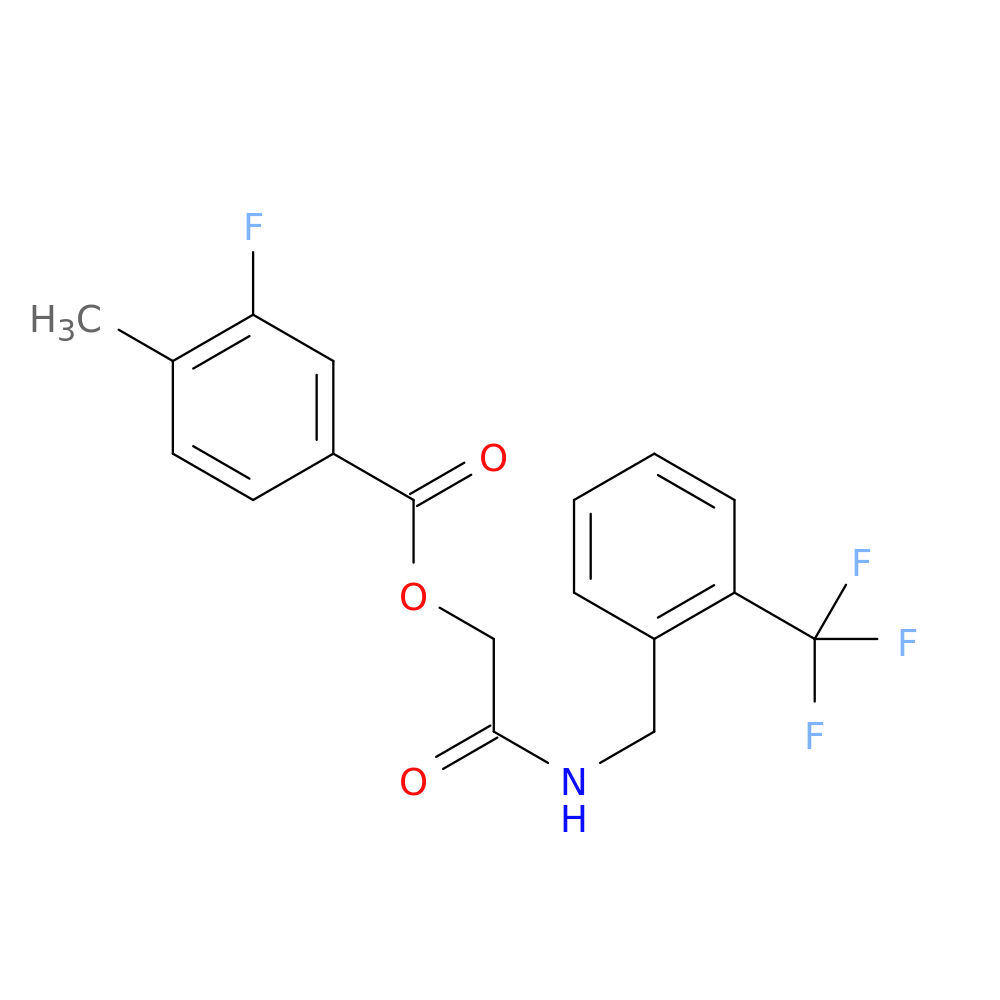({[2-(trifluoromethyl)phenyl]methyl}carbamoyl)methyl 3-fluoro-4-methylbenzoate