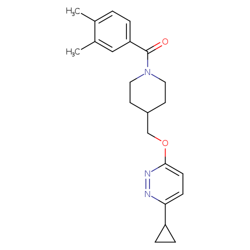 3-cyclopropyl-6-{[1-(3,4-dimethylbenzoyl)piperidin-4-yl]methoxy}pyridazine