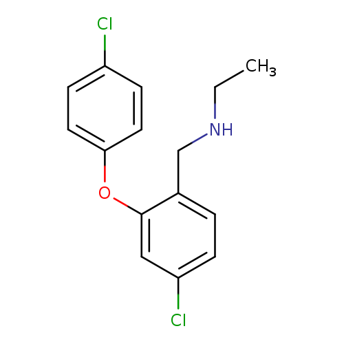 {[4-chloro-2-(4-chlorophenoxy)phenyl]methyl}(ethyl)amine