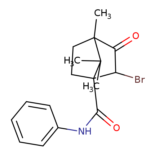 2-bromo-4,7,7-trimethyl-3-oxo-N-phenylbicyclo[2.2.1]heptane-1-carboxamide