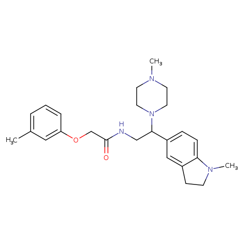 N-[2-(1-methyl-2,3-dihydro-1H-indol-5-yl)-2-(4-methylpiperazin-1-yl)ethyl]-2-(3-methylphenoxy)acetamide