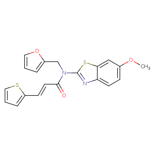 (2E)-N-[(furan-2-yl)methyl]-N-(6-methoxy-1,3-benzothiazol-2-yl)-3-(thiophen-2-yl)prop-2-enamide