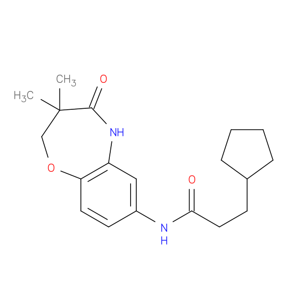 3-cyclopentyl-N-(3,3-dimethyl-4-oxo-2,3,4,5-tetrahydro-1,5-benzoxazepin-7-yl)propanamide
