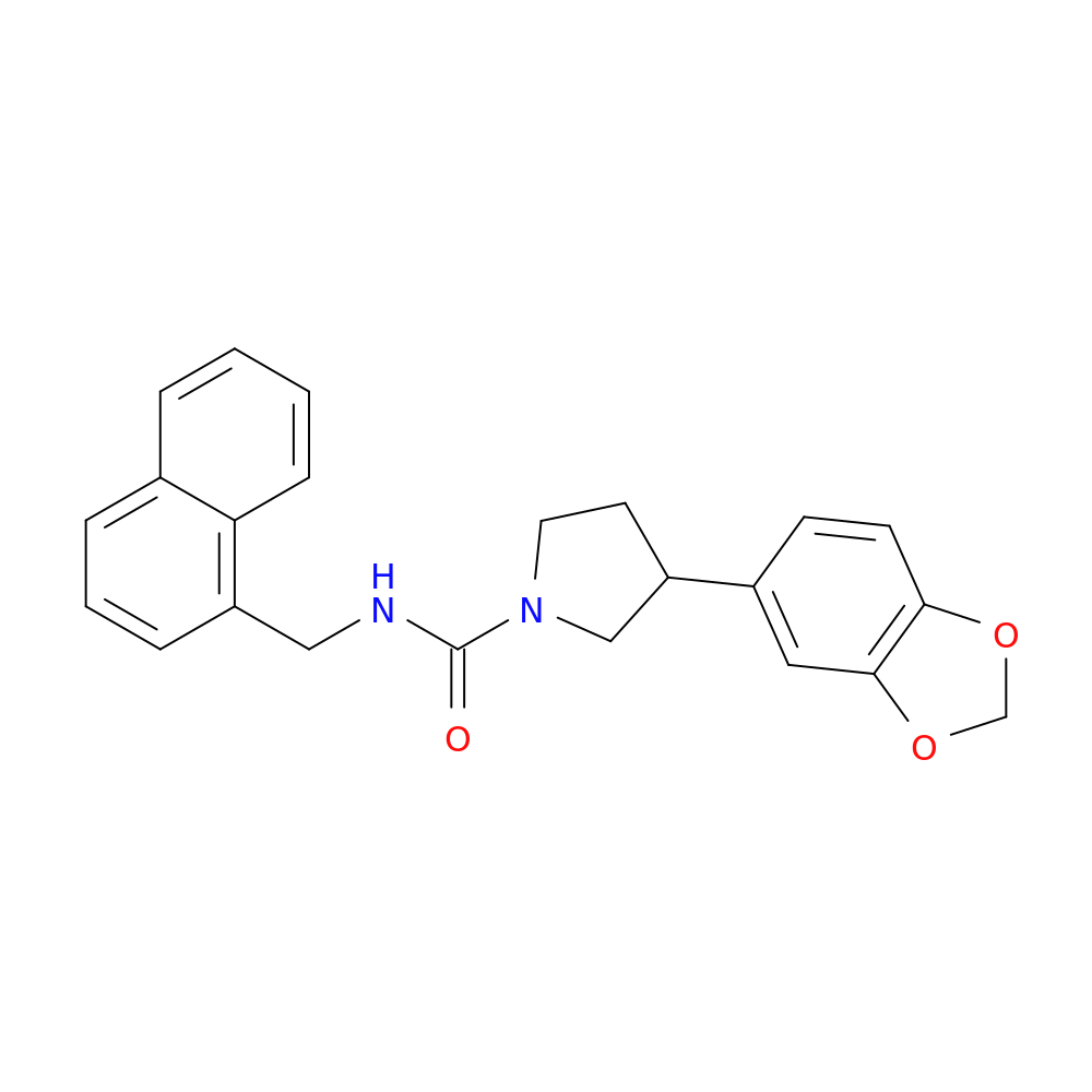 3-(2H-1,3-benzodioxol-5-yl)-N-[(naphthalen-1-yl)methyl]pyrrolidine-1-carboxamide