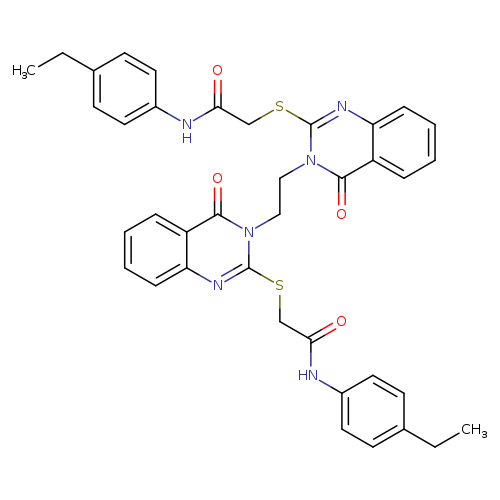 N-(4-ethylphenyl)-2-[(3-{2-[2-({[(4-ethylphenyl)carbamoyl]methyl}sulfanyl)-4-oxo-3,4-dihydroquinazolin-3-yl]ethyl}-4-oxo-3,4-dihydroquinazolin-2-yl)sulfanyl]acetamide