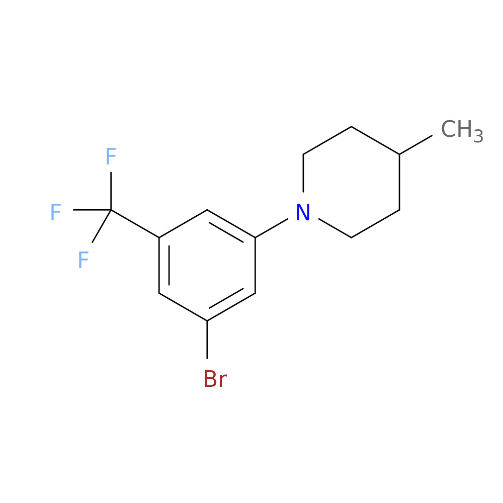 1-(3-broMo-5-(trifluoroMethyl)phenyl)-4-Methylpiperidine