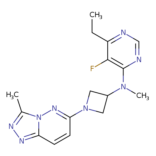 6-ethyl-5-fluoro-N-methyl-N-(1-{3-methyl-[1,2,4]triazolo[4,3-b]pyridazin-6-yl}azetidin-3-yl)pyrimidin-4-amine