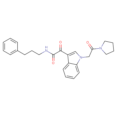 2-oxo-2-{1-[2-oxo-2-(pyrrolidin-1-yl)ethyl]-1H-indol-3-yl}-N-(3-phenylpropyl)acetamide