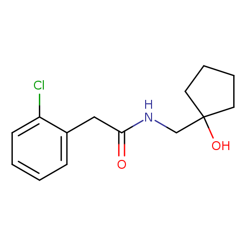 2-(2-chlorophenyl)-N-[(1-hydroxycyclopentyl)methyl]acetamide