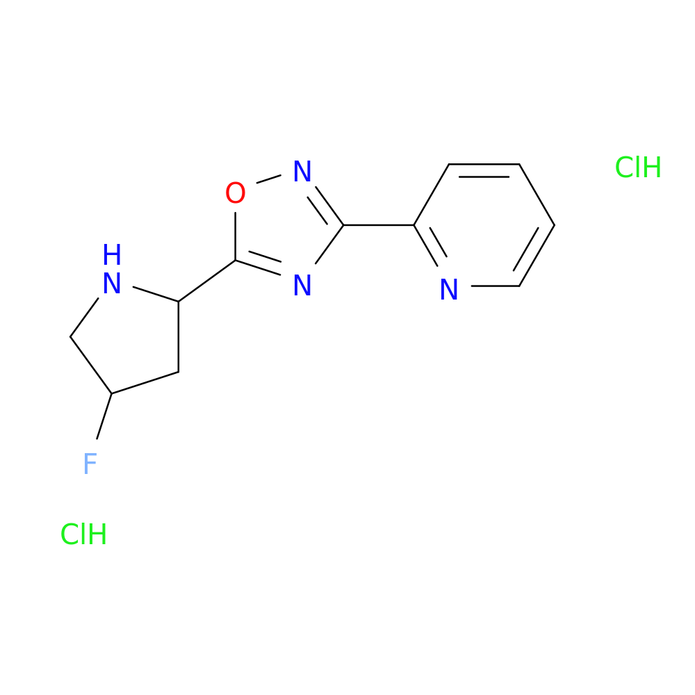 2-[5-(4-fluoropyrrolidin-2-yl)-1,2,4-oxadiazol-3-yl]pyridine dihydrochloride