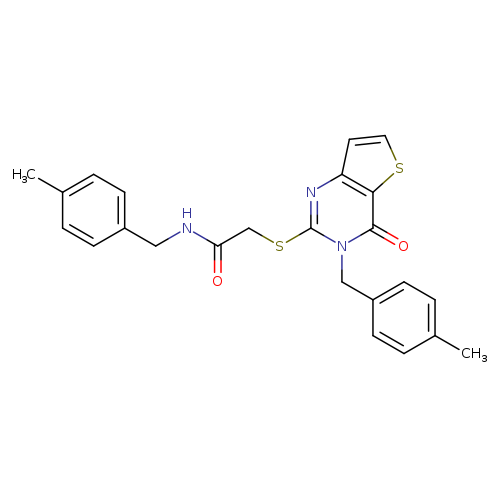 N-[(4-methylphenyl)methyl]-2-({3-[(4-methylphenyl)methyl]-4-oxo-3H,4H-thieno[3,2-d]pyrimidin-2-yl}sulfanyl)acetamide