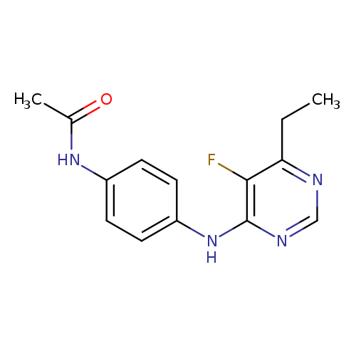 N-{4-[(6-ethyl-5-fluoropyrimidin-4-yl)amino]phenyl}acetamide