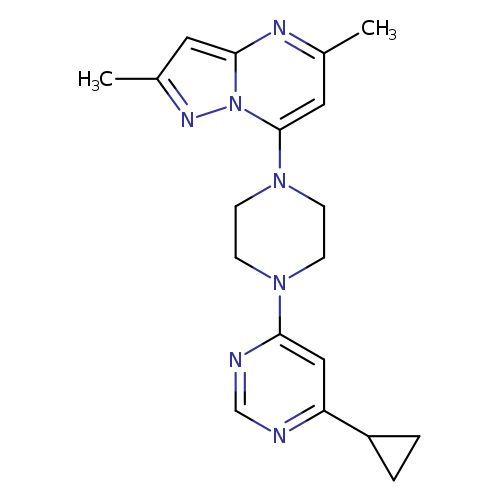 4-cyclopropyl-6-(4-{2,5-dimethylpyrazolo[1,5-a]pyrimidin-7-yl}piperazin-1-yl)pyrimidine