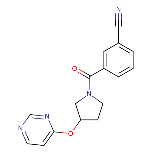 3-[3-(pyrimidin-4-yloxy)pyrrolidine-1-carbonyl]benzonitrile