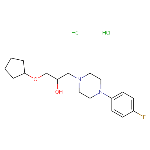 1-(cyclopentyloxy)-3-[4-(4-fluorophenyl)piperazin-1-yl]propan-2-ol dihydrochloride