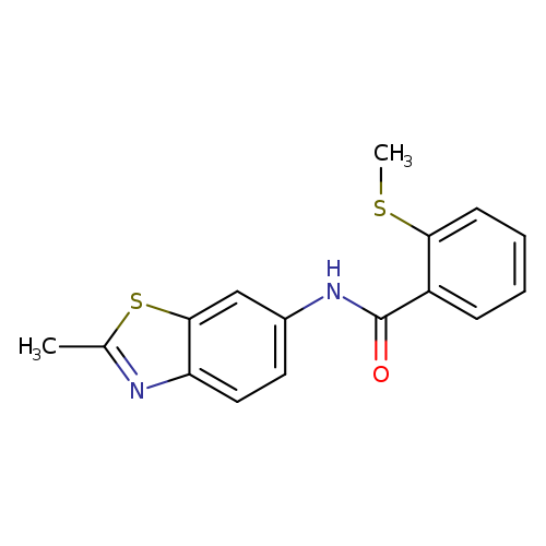 N-(2-methyl-1,3-benzothiazol-6-yl)-2-(methylsulfanyl)benzamide