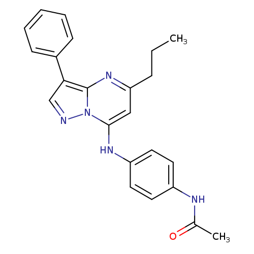 N-[4-({3-phenyl-5-propylpyrazolo[1,5-a]pyrimidin-7-yl}amino)phenyl]acetamide