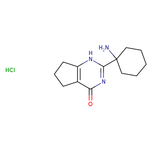 2-(1-aminocyclohexyl)-1H,4H,5H,6H,7H-cyclopenta[d]pyrimidin-4-one hydrochloride