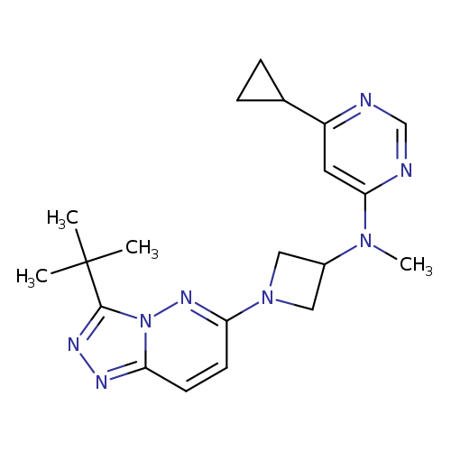 N-(1-{3-tert-butyl-[1,2,4]triazolo[4,3-b]pyridazin-6-yl}azetidin-3-yl)-6-cyclopropyl-N-methylpyrimidin-4-amine