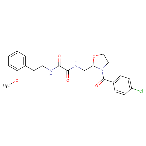 N-{[3-(4-chlorobenzoyl)-1,3-oxazolidin-2-yl]methyl}-N'-[2-(2-methoxyphenyl)ethyl]ethanediamide