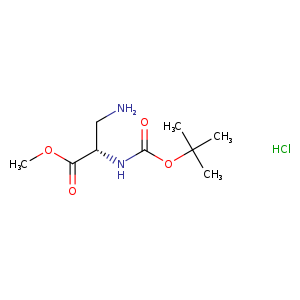 L-Alanine, 3-amino-N-[(1,1-dimethylethoxy)carbonyl]-, methyl ester, hydrochloride (1:1)