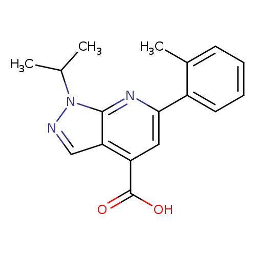 1-ISOPROPYL-6-(2-METHYLPHENYL)-1H-PYRAZOLO[3,4-B]PYRIDINE-4-CARBOXYLIC ACID