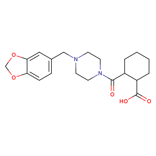 2-{4-[(2H-1,3-benzodioxol-5-yl)methyl]piperazine-1-carbonyl}cyclohexane-1-carboxylic acid