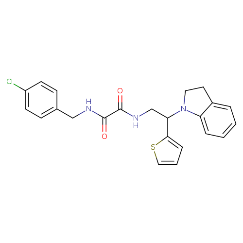 N'-[(4-chlorophenyl)methyl]-N-[2-(2,3-dihydro-1H-indol-1-yl)-2-(thiophen-2-yl)ethyl]ethanediamide