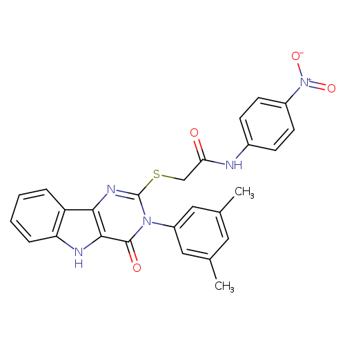 2-{[3-(3,5-dimethylphenyl)-4-oxo-3H,4H,5H-pyrimido[5,4-b]indol-2-yl]sulfanyl}-N-(4-nitrophenyl)acetamide