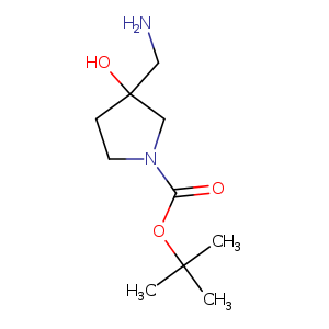 1-Pyrrolidinecarboxylic acid, 3-(aminomethyl)-3-hydroxy-, 1,1-dimethylethyl ester
