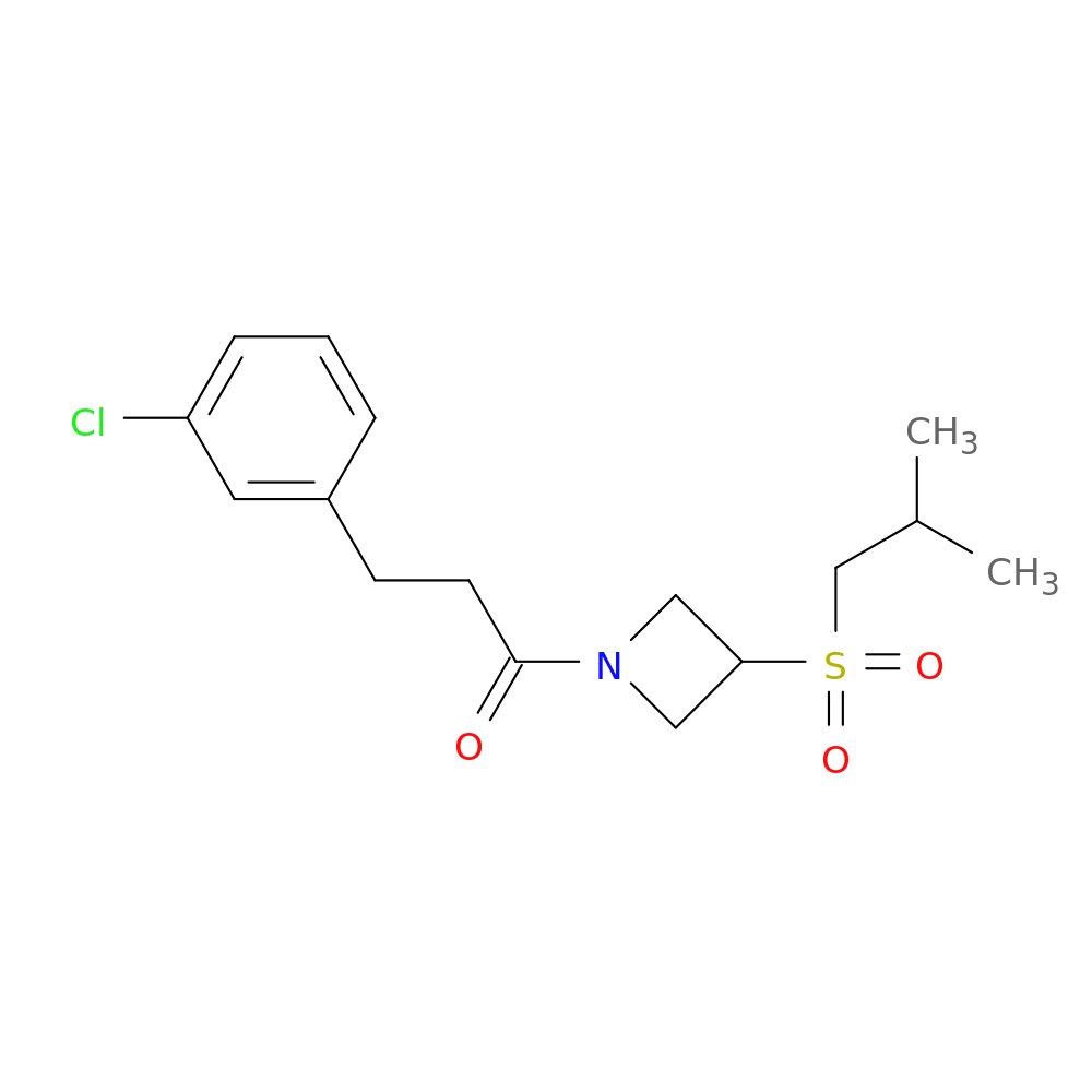 3-(3-chlorophenyl)-1-[3-(2-methylpropanesulfonyl)azetidin-1-yl]propan-1-one
