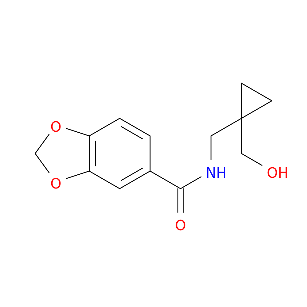 N-{[1-(hydroxymethyl)cyclopropyl]methyl}-2H-1,3-benzodioxole-5-carboxamide