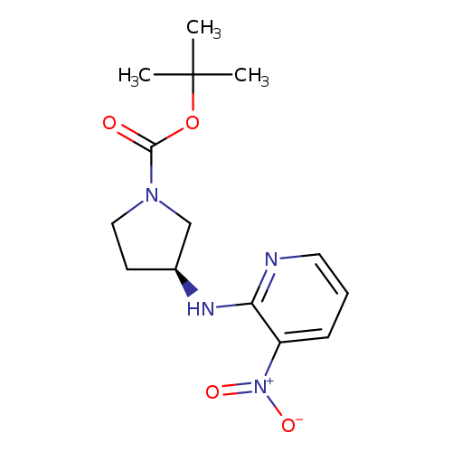 1-Pyrrolidinecarboxylic acid, 3-[(3-nitro-2-pyridinyl)amino]-, 1,1-dimethylethyl ester, (3S)-