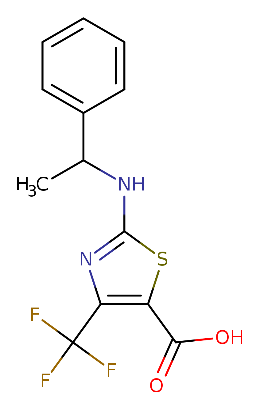 2-((1-Phenylethyl)amino)-4-(trifluoromethyl)thiazole-5-carboxylic acid