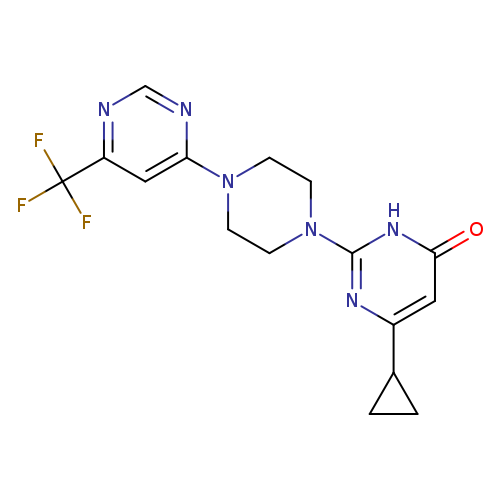 6-cyclopropyl-2-{4-[6-(trifluoromethyl)pyrimidin-4-yl]piperazin-1-yl}-3,4-dihydropyrimidin-4-one