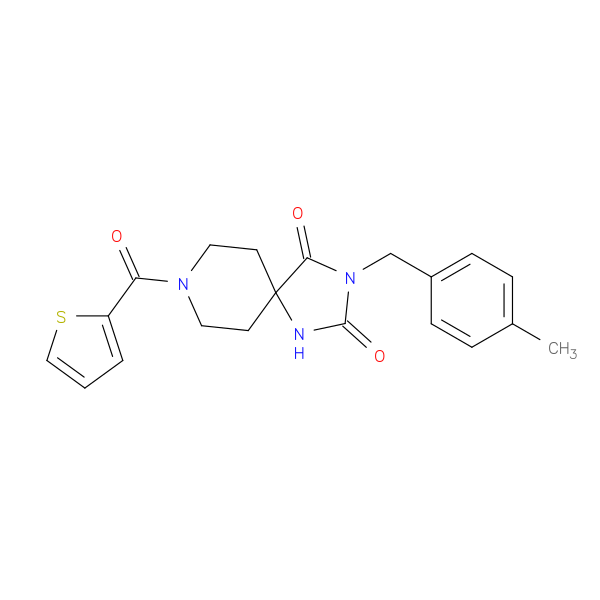 3-[(4-methylphenyl)methyl]-8-(thiophene-2-carbonyl)-1,3,8-triazaspiro[4.5]decane-2,4-dione