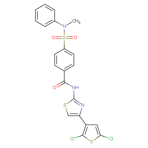 N-[4-(2,5-dichlorothiophen-3-yl)-1,3-thiazol-2-yl]-4-[methyl(phenyl)sulfamoyl]benzamide