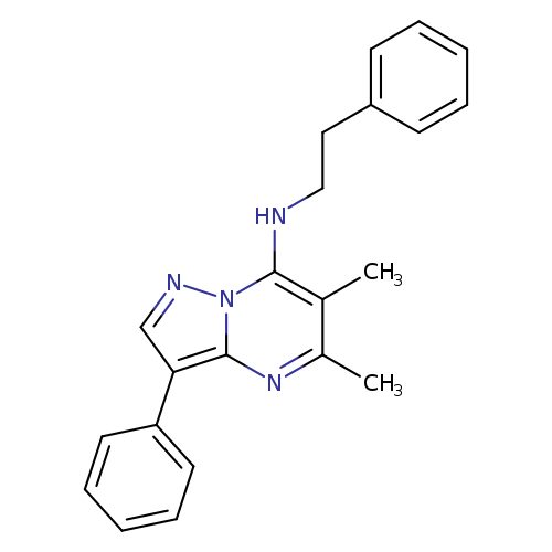 5,6-dimethyl-3-phenyl-N-(2-phenylethyl)pyrazolo[1,5-a]pyrimidin-7-amine