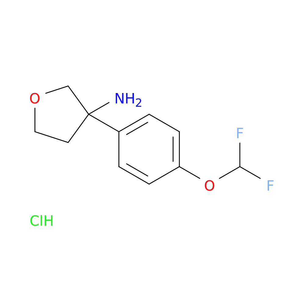 3-[4-(difluoromethoxy)phenyl]oxolan-3-amine hydrochloride