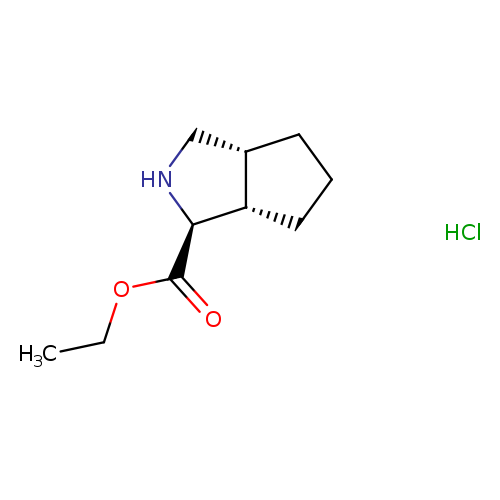 Cyclopenta[c]pyrrole-1-carboxylic acid, octahydro-, ethyl ester, hydrochloride (1:1), (1S,3aR,6aS)-