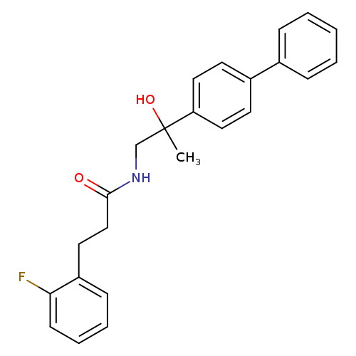 N-(2-{[1,1'-biphenyl]-4-yl}-2-hydroxypropyl)-3-(2-fluorophenyl)propanamide