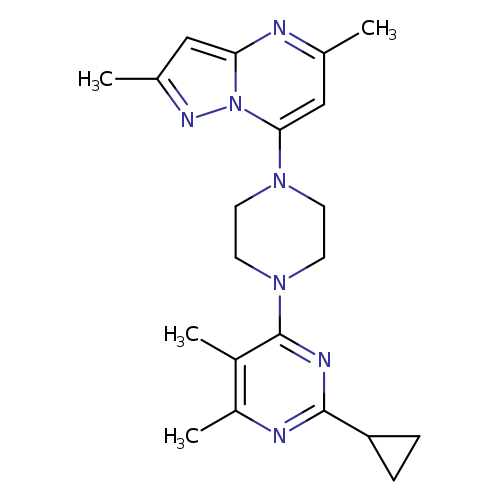2-cyclopropyl-4-(4-{2,5-dimethylpyrazolo[1,5-a]pyrimidin-7-yl}piperazin-1-yl)-5,6-dimethylpyrimidine