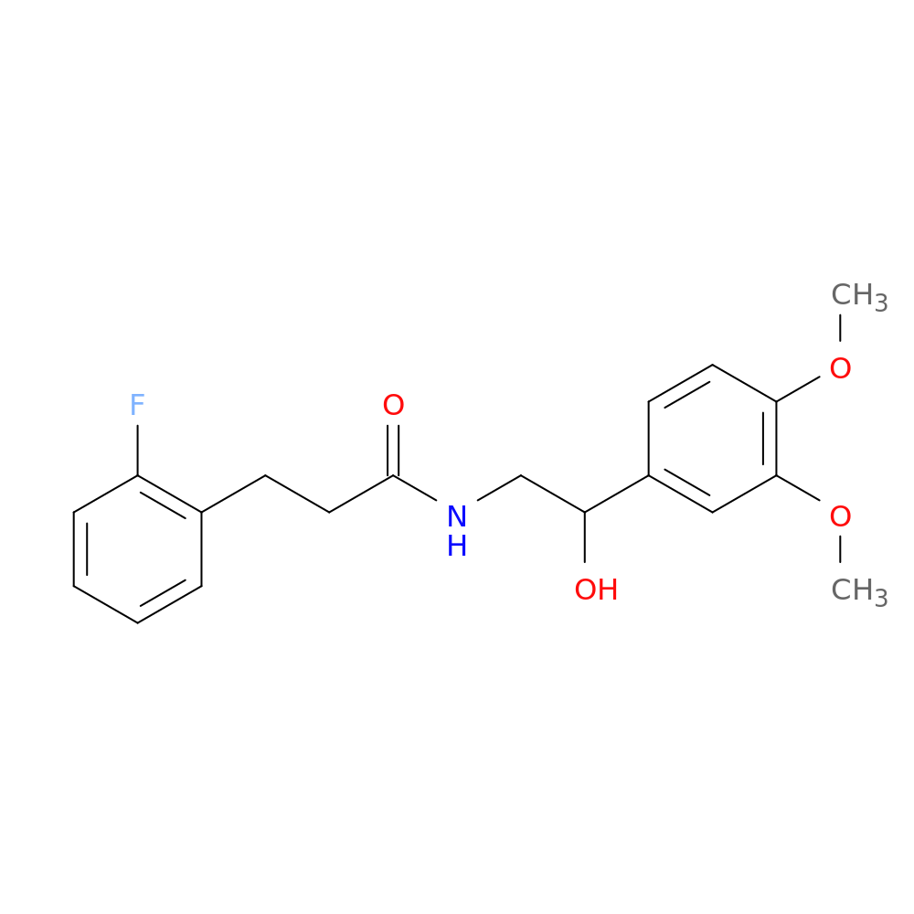 N-[2-(3,4-dimethoxyphenyl)-2-hydroxyethyl]-3-(2-fluorophenyl)propanamide