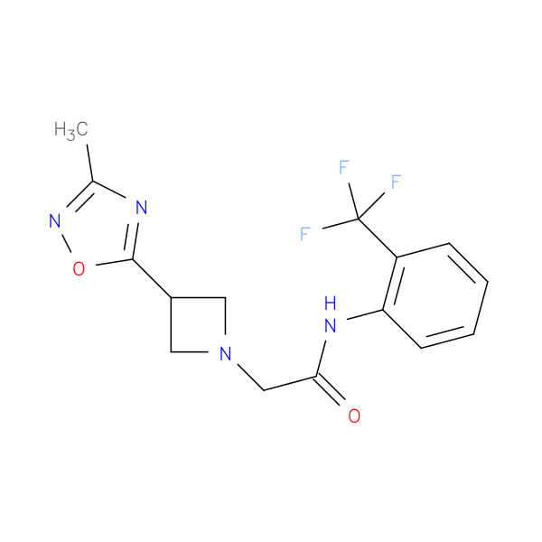 2-[3-(3-methyl-1,2,4-oxadiazol-5-yl)azetidin-1-yl]-N-[2-(trifluoromethyl)phenyl]acetamide
