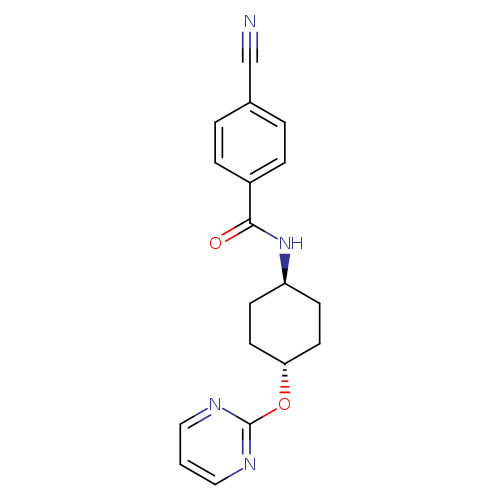 4-cyano-N-[(1r,4r)-4-(pyrimidin-2-yloxy)cyclohexyl]benzamide