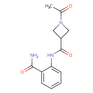 1-acetyl-N-(2-carbamoylphenyl)azetidine-3-carboxamide